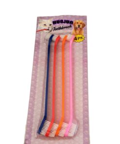 kedi köpek çift taraflı diş fırçası yavru ve yetişkin için avantajlı 4 lü paket diş sağlığı seti