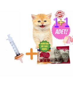 Evcil Hayvan Mini Silikon Meme Uç ve kedi süt tozu hediyeli