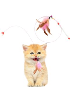 tüylü zilli kedi oltası 90 cm
