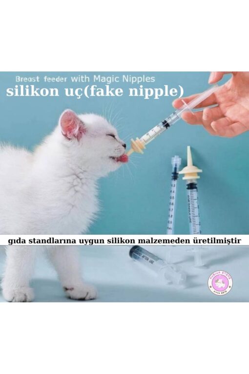 Evcil hayvan mini silikon hamster köpek kedi emzik fake nipple 5adet - Görsel 2