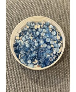 Mavi akrilik yuvarlak dikme kristal taş boncuk 0.4 mm x 100 adet