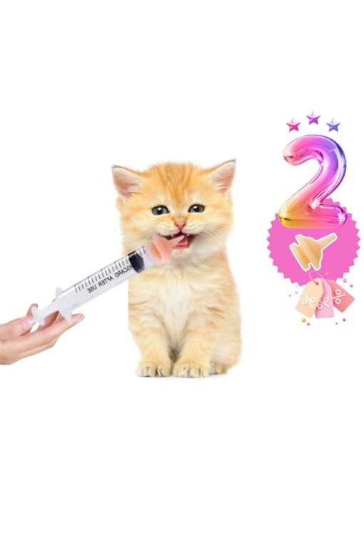 Kedi & Köpek sütle besleme aparatı Silikon Meme ucu Yavru Süt Emzirme Biberon fake nipple 2 ade - Görsel 3