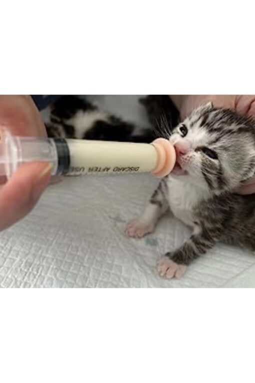 Kedi & Köpek sütle besleme aparatı Silikon Meme ucu Yavru Süt Emzirme Biberon fake nipple 2 ade - Görsel 5