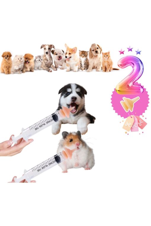 Kedi & Köpek sütle besleme aparatı Silikon Meme ucu Yavru Süt Emzirme Biberon fake nipple 2 ade - Görsel 6