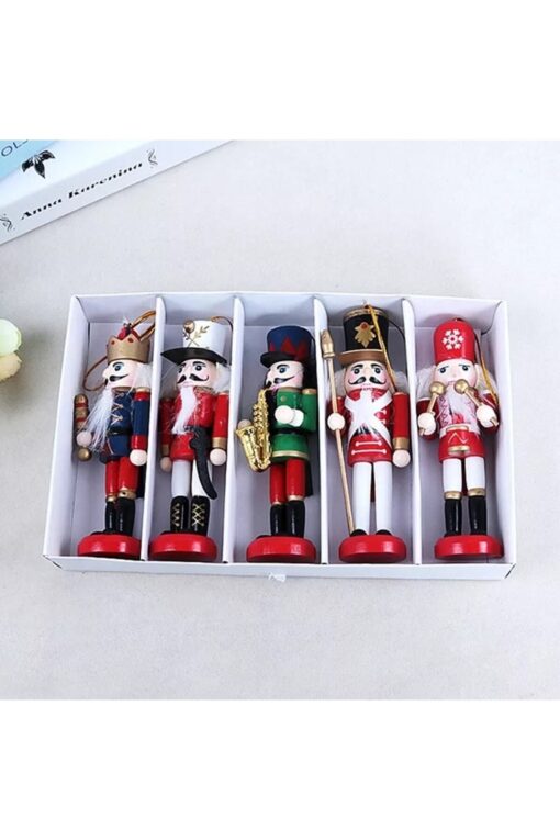 Nutcracker Fındıkkıran Yılbaşı Süsü 12cm 5li Set - Görsel 2