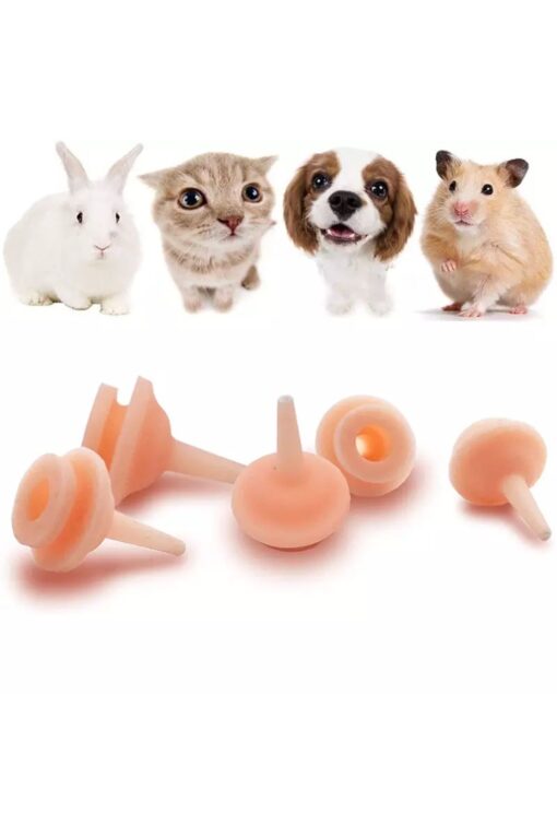 Evcil Hayvan Mini Silikon Meme Yavru Kedi Köpek Hamster Emzik Biberon 1 Adet - Görsel 3